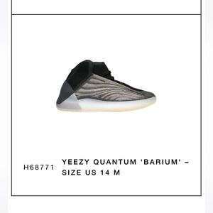 Yeezy Quantum 'Barium' Sneakers - Black and Gray